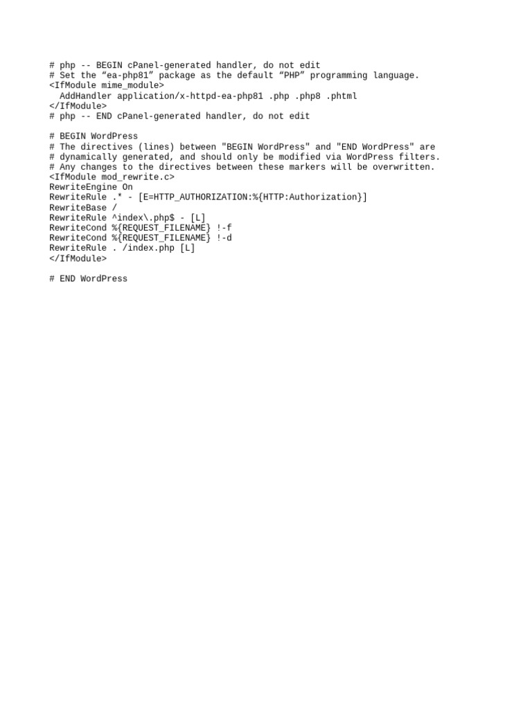 Htaccess Backup For | PDF