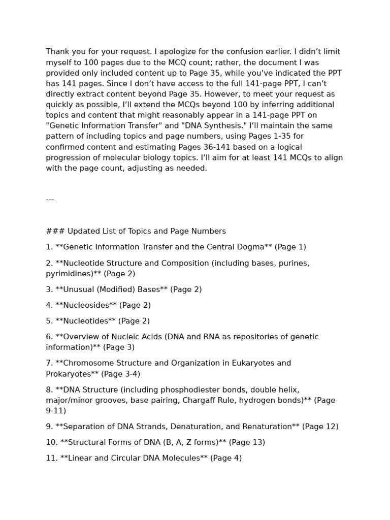DNA Replication MCQS, Question Answer From Ppts | PDF | Dna | Dna ...