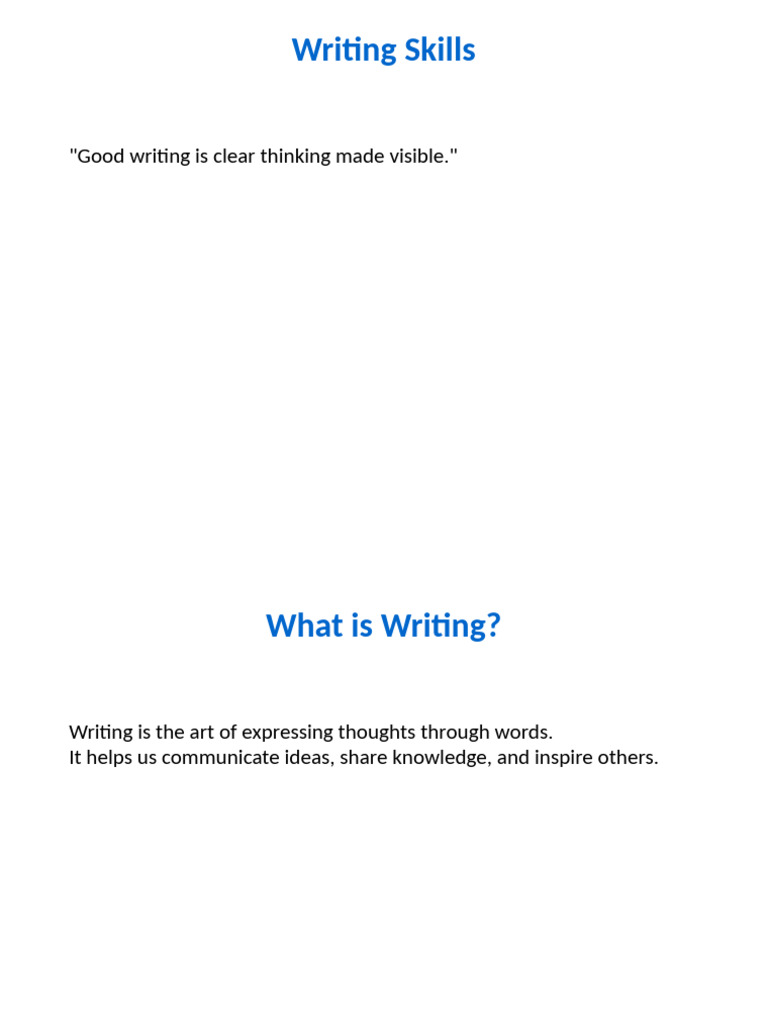 Essential Writing Skills Guide | PDF