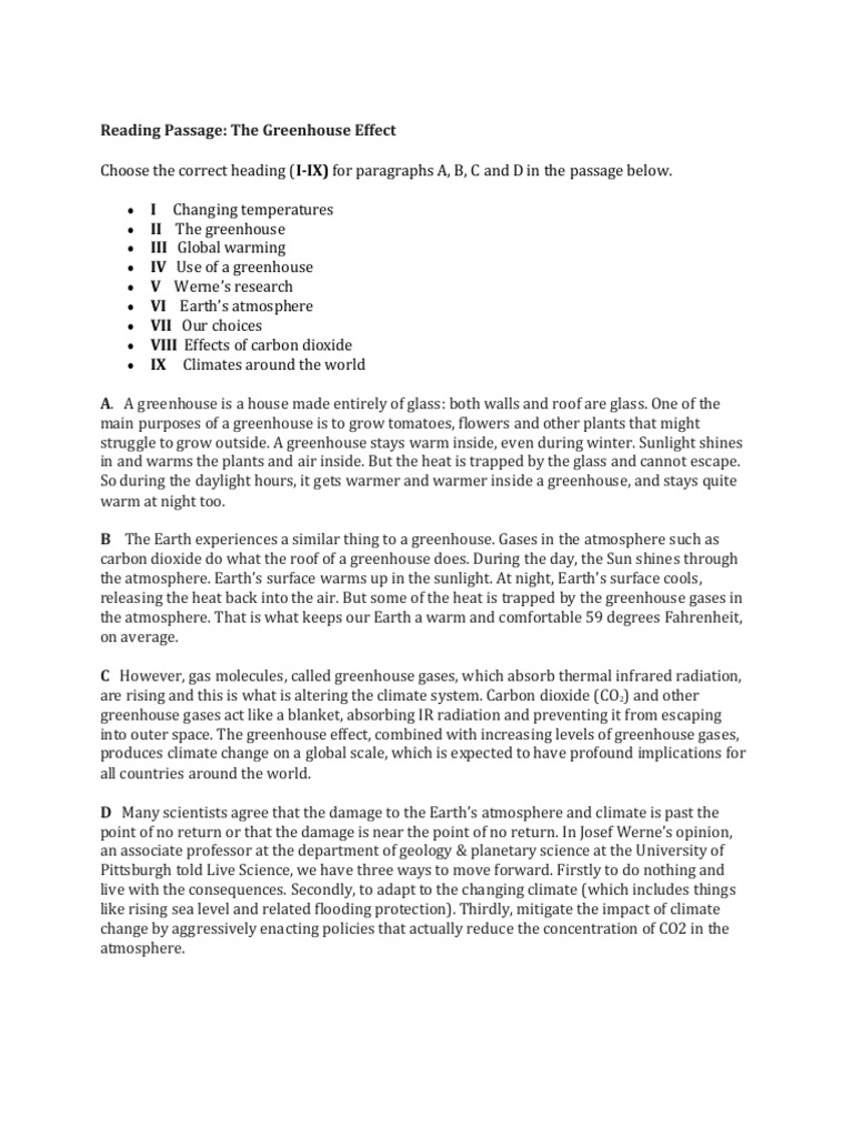 Greenhouse Effect and Global Warming | PDF | Greenhouse Effect ...