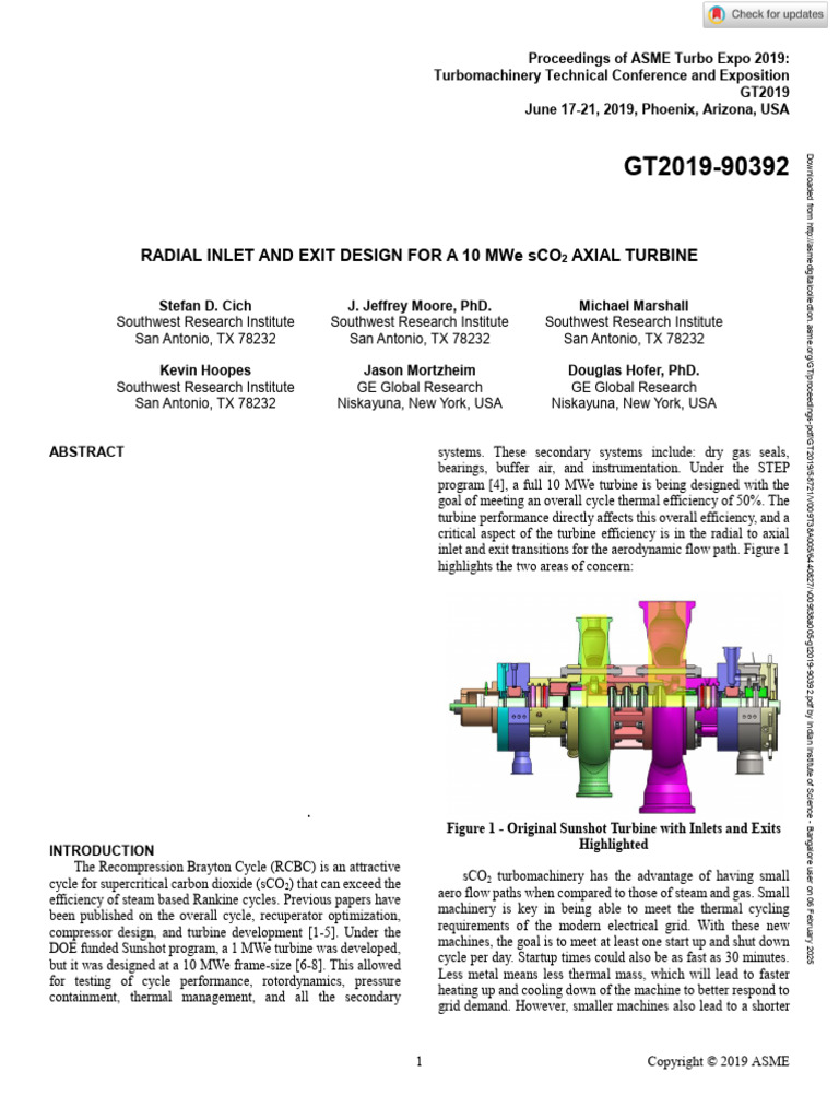 sCO2 Axial Turbine Design Insights | PDF | Turbine | Turbomachinery