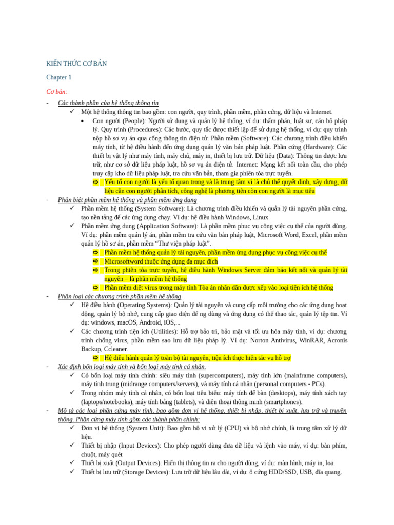 Kiến Thức Cơ Bản | PDF