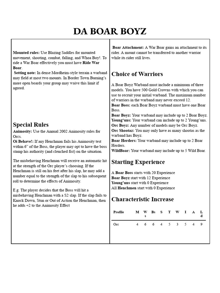 Da Boar Boyz | PDF
