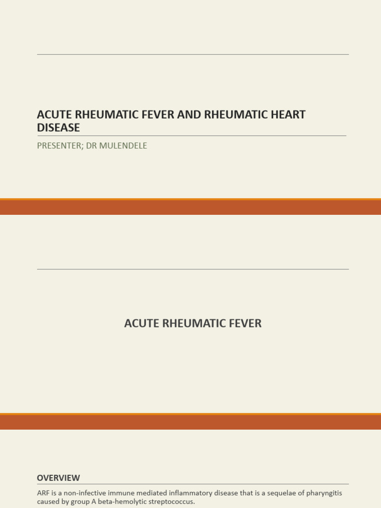 Acute Rheumatic Fever and Rheumatic Heart Disease | PDF | Heart | Heart ...