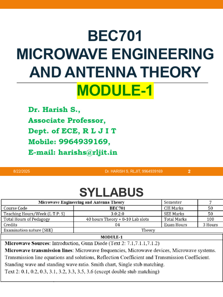 Microwave Engineering Overview | PDF | Microwave | Transmission Line