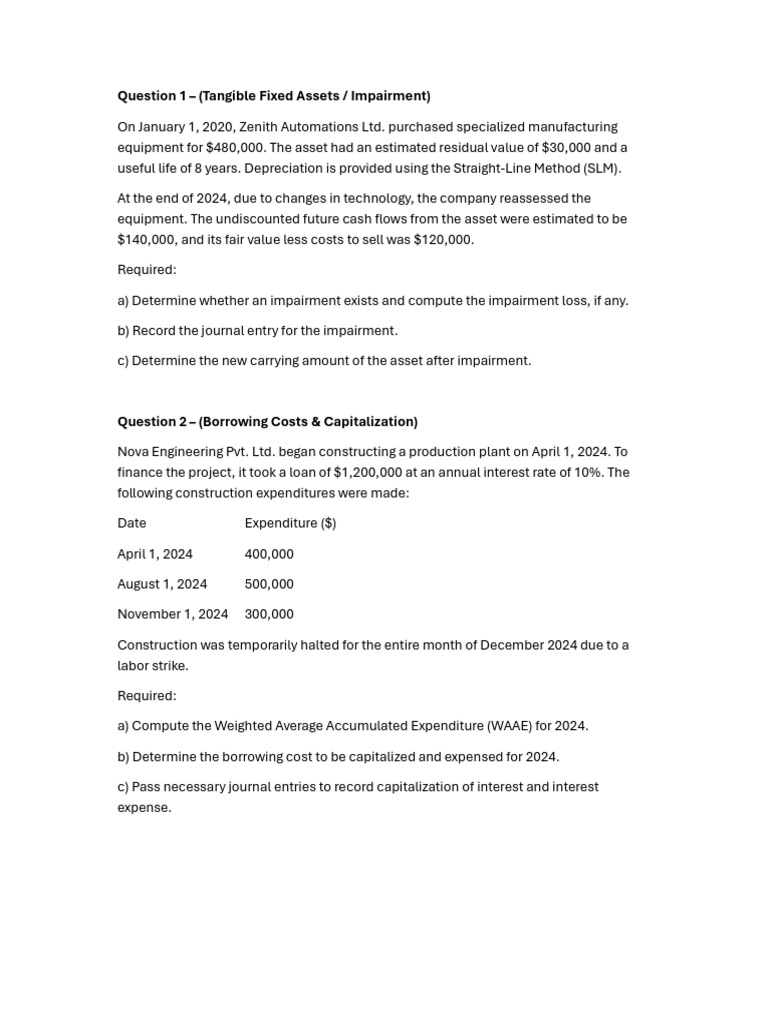 FAR 3 - Practice Questions | PDF | Expense | Fair Value