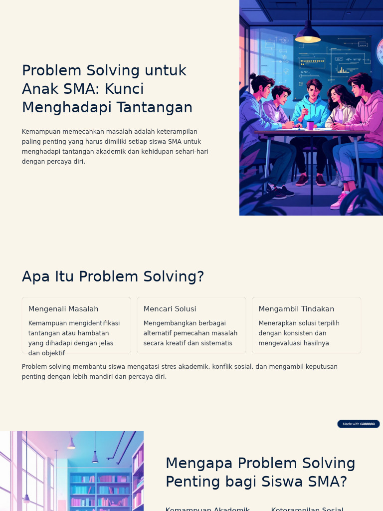 Problem Solving Untuk Anak SMA Kunci Menghadapi Tantangan | PDF