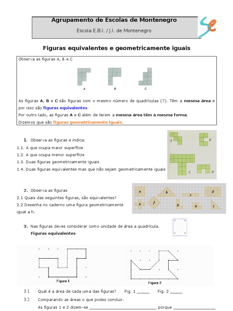 M060655I7 Qual dessas figuras geométricas possui dois pares de