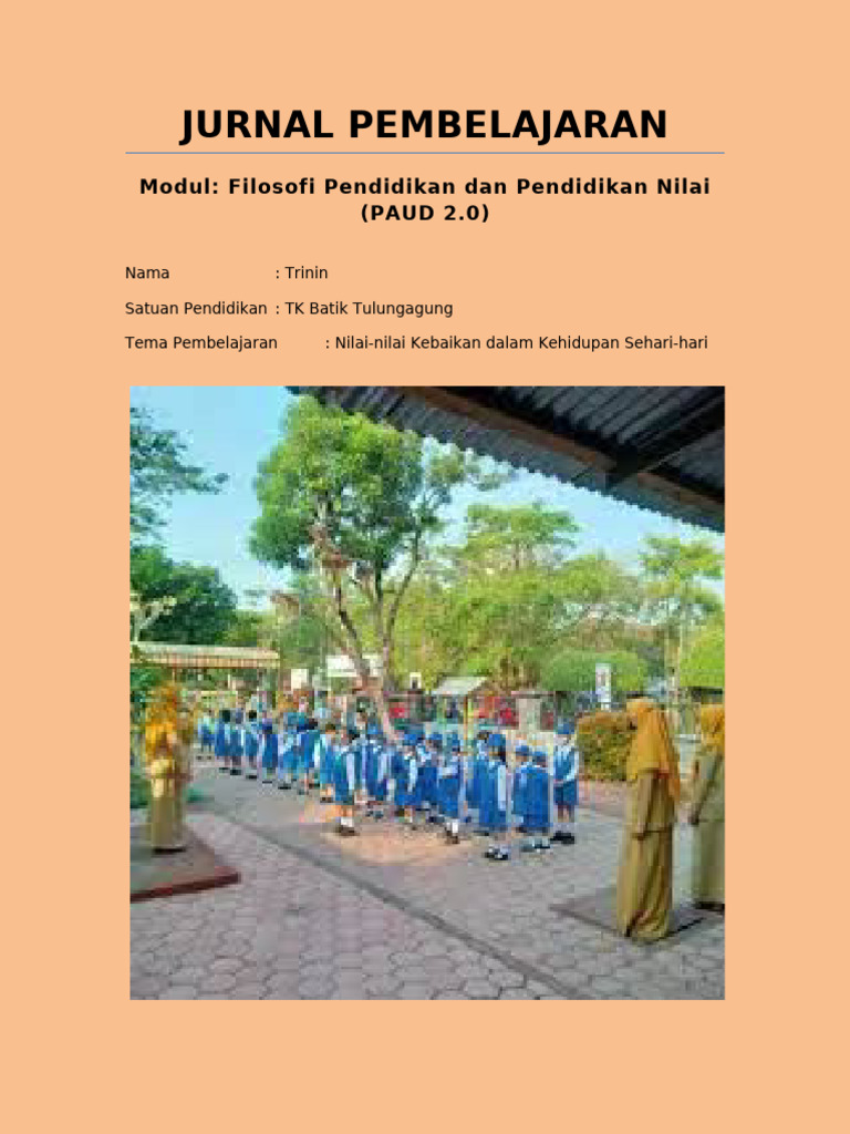 Jurnal Pembelajaran Filosofi Pendidikan Dan Pendidikan Nilai Trinin | PDF