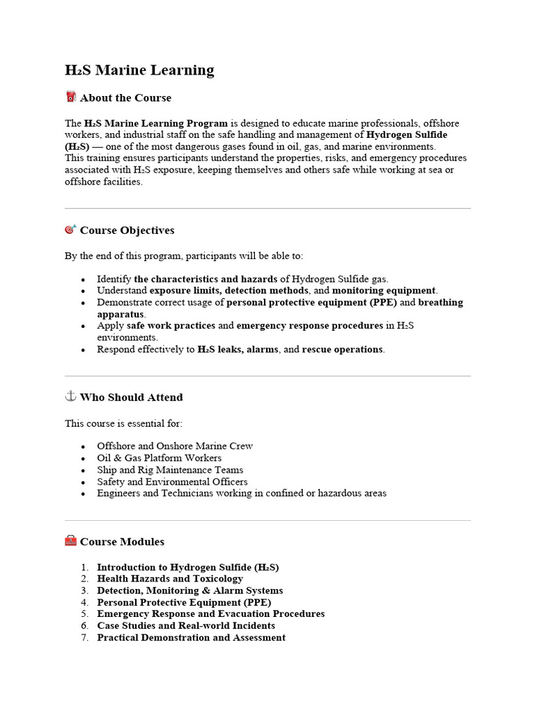 H S Marine Learning | PDF
