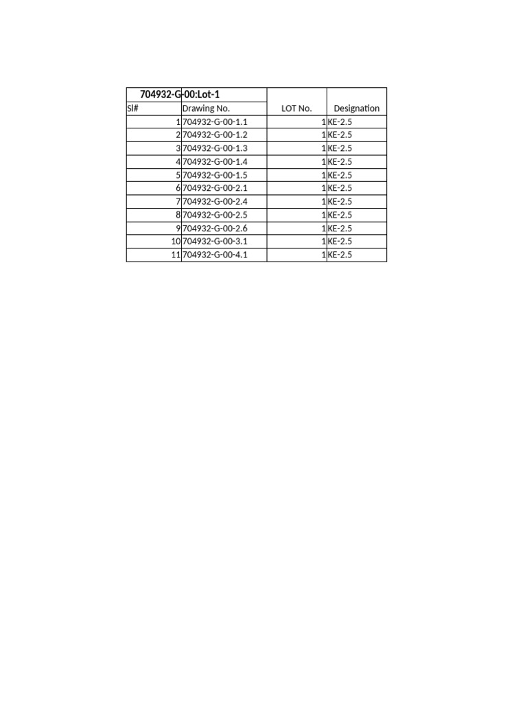704932 G 00 Cutting List | PDF | Length