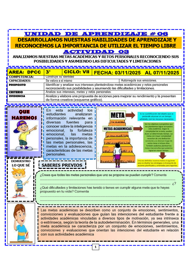 Actividad 3 DPCC 3° Unidad 6 | PDF | Las emociones | Inteligencia emocional
