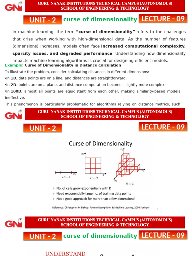 Understanding the Curse of Dimensionality | PDF | Support Vector ...