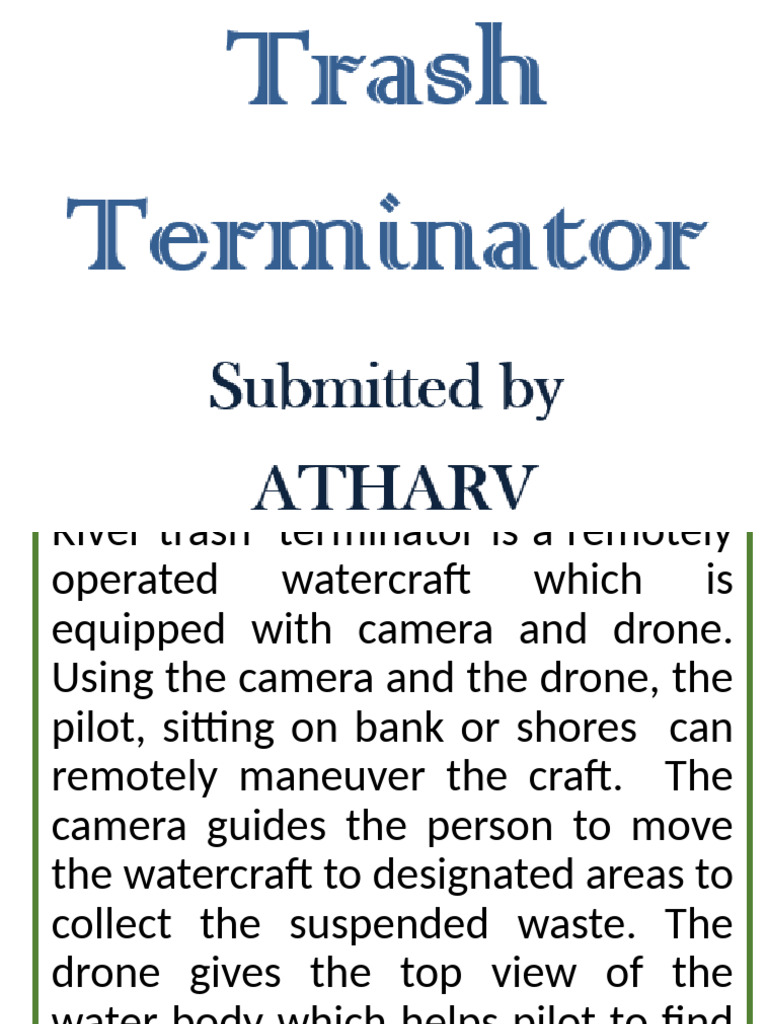 River Trash Terminator: Eco-Friendly Waste Removal | PDF