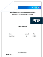 Mesa de Força Experimento Equilíbrio Forças