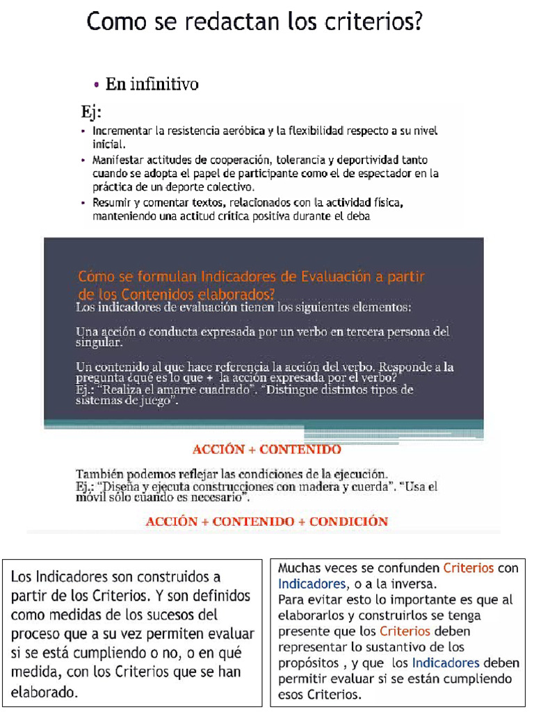 Definiciones de Criterio e Indicadores | PDF
