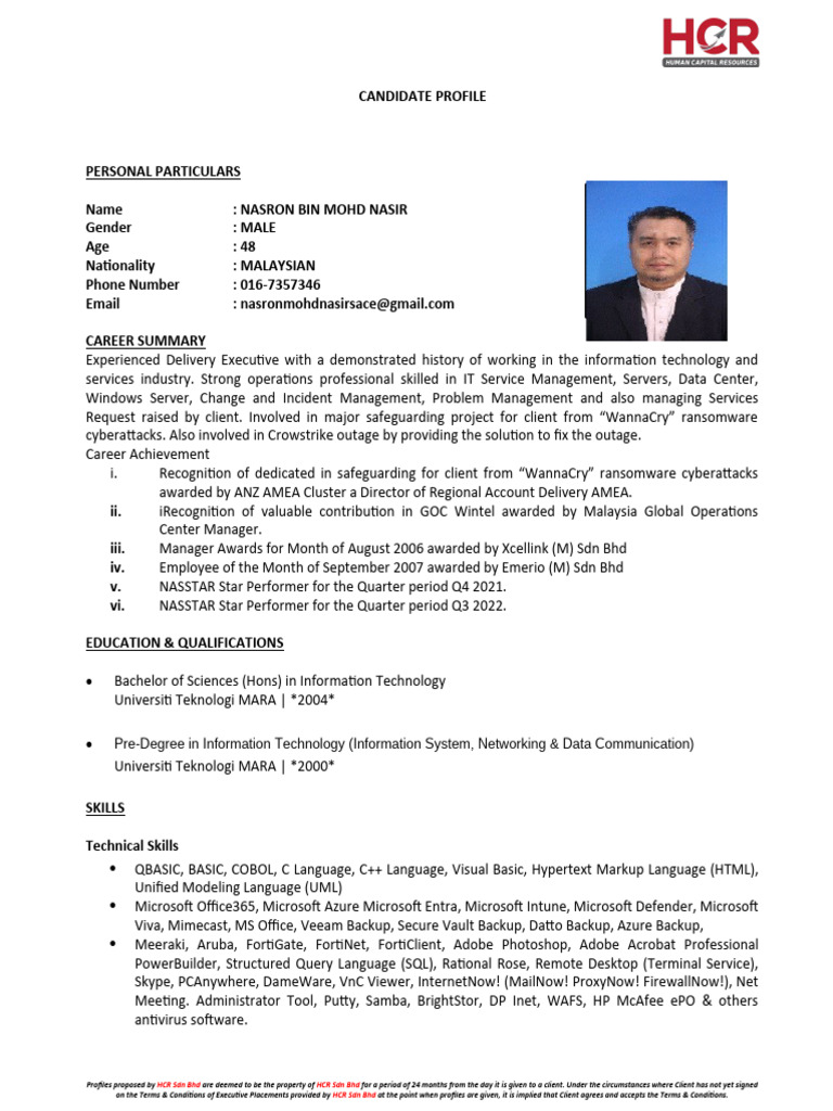 Senior Infrastructure Engineer Profile | PDF | Microsoft Windows ...