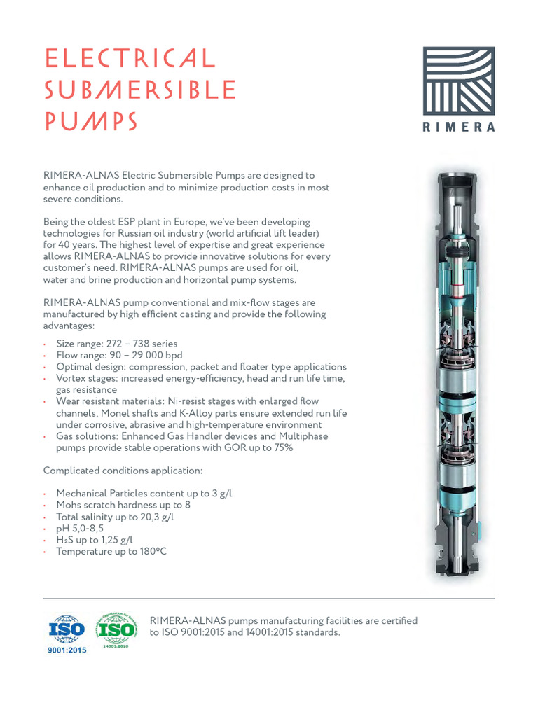 RIMERA-ALNAS Electric Submersible Pumps | PDF | Pump | Energy Technology