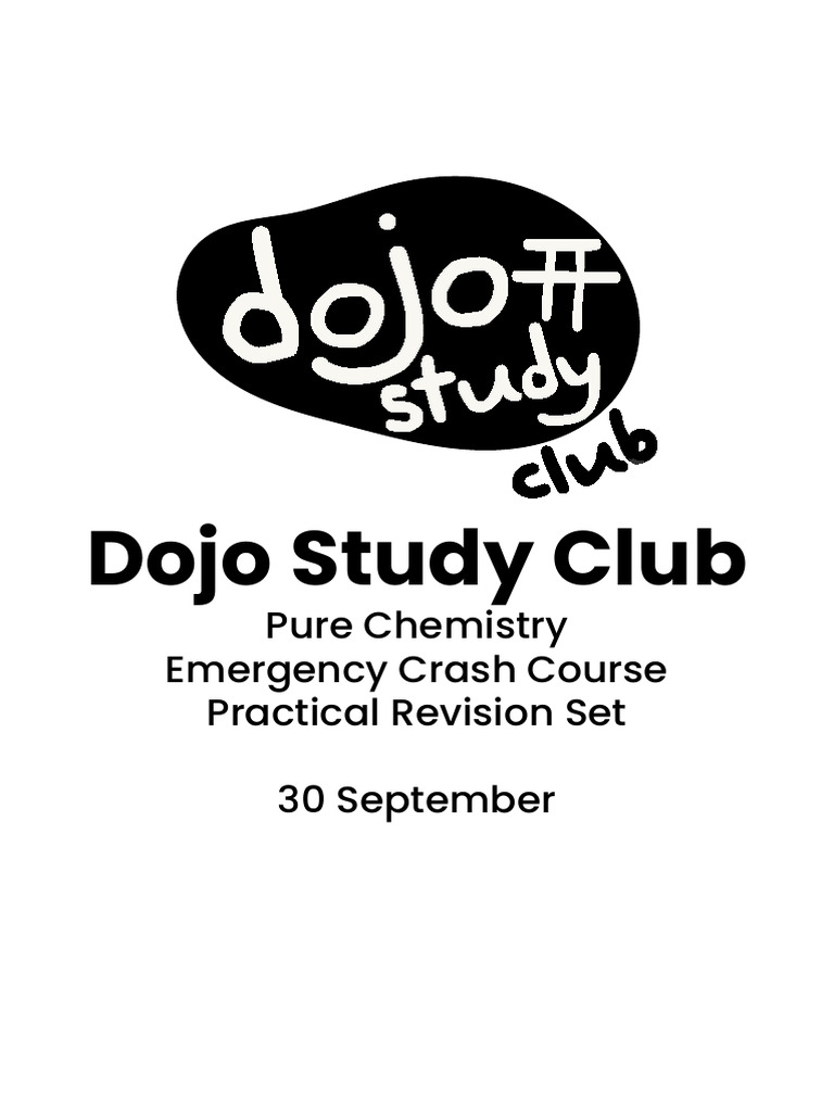 Dojo Pure Chemistry - Practical | PDF | Titration | Chemistry