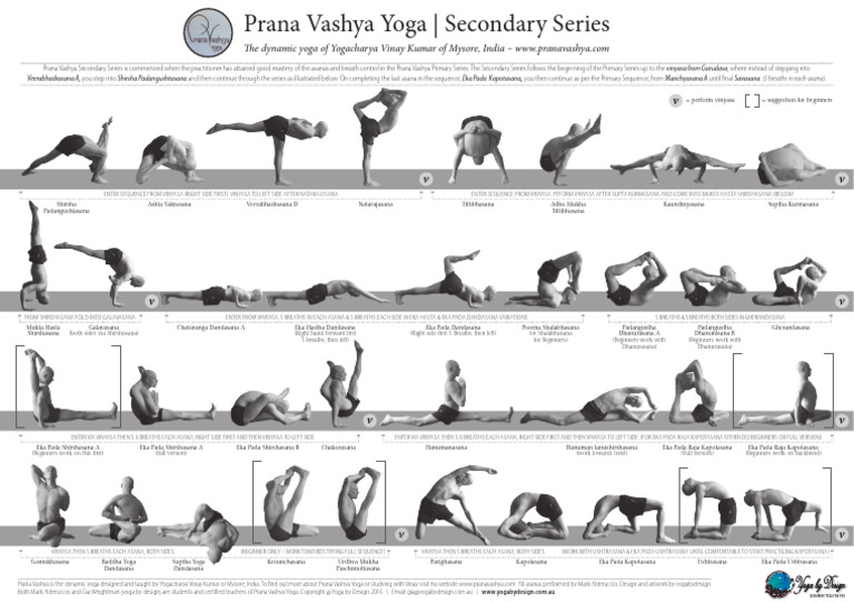 Prana Vashya Second Series Asana Chart | PDF | Asana | Āstika