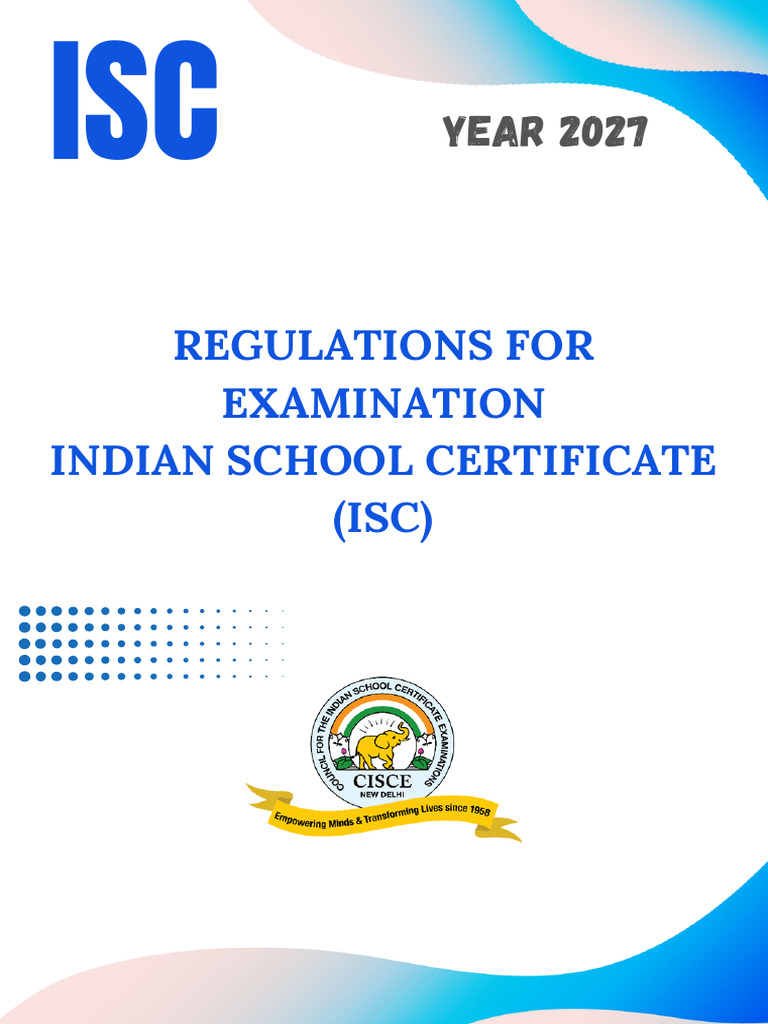 ISC Examination Regulations 2027 | PDF