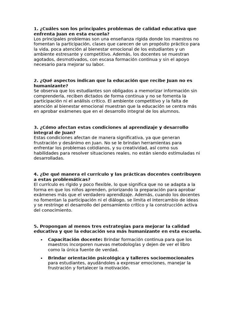 Mejora de la Calidad Educativa en Escuelas | PDF | Enseñando | Plan de ...
