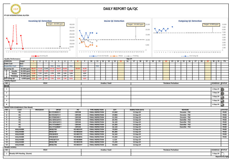 2024 Sept Daily Activity QA | PDF