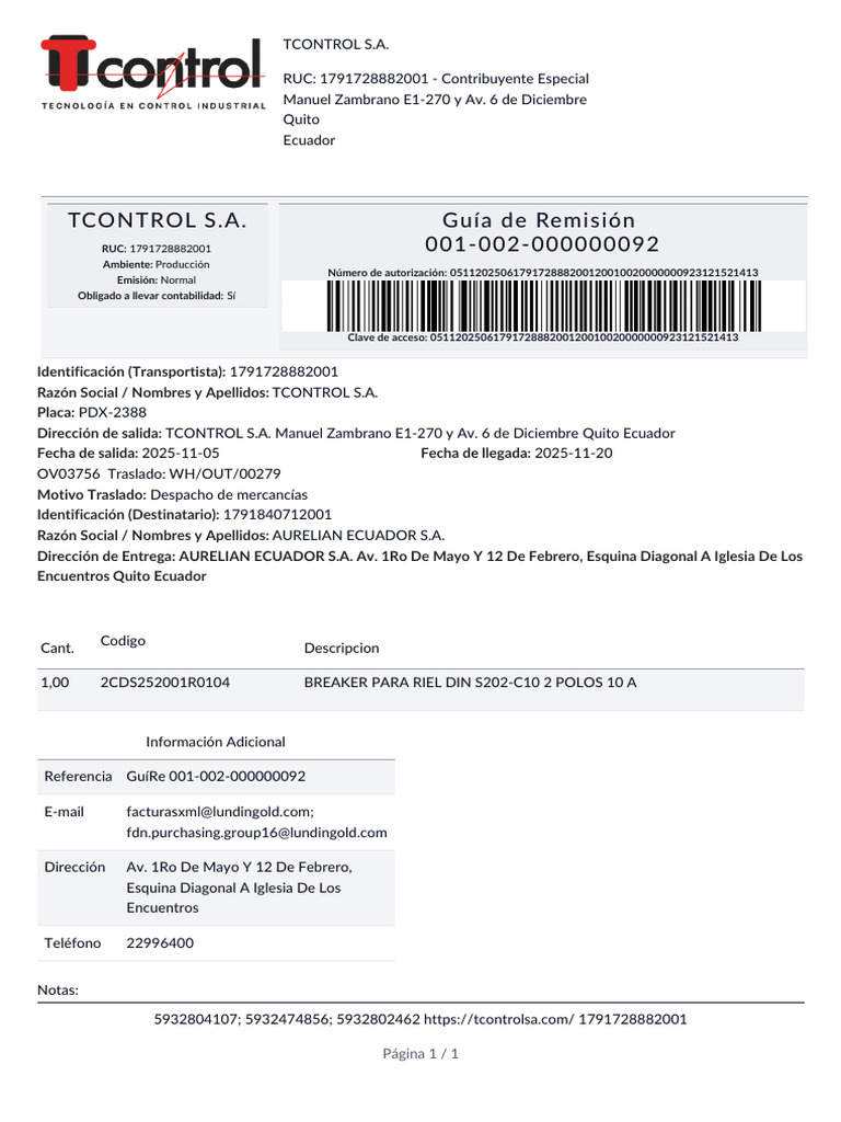 GuíRe 001-002-000000092 | PDF