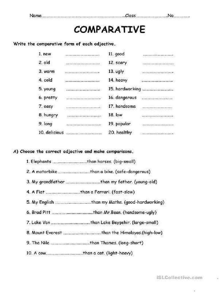 English Grammar Worksheets | PDF
