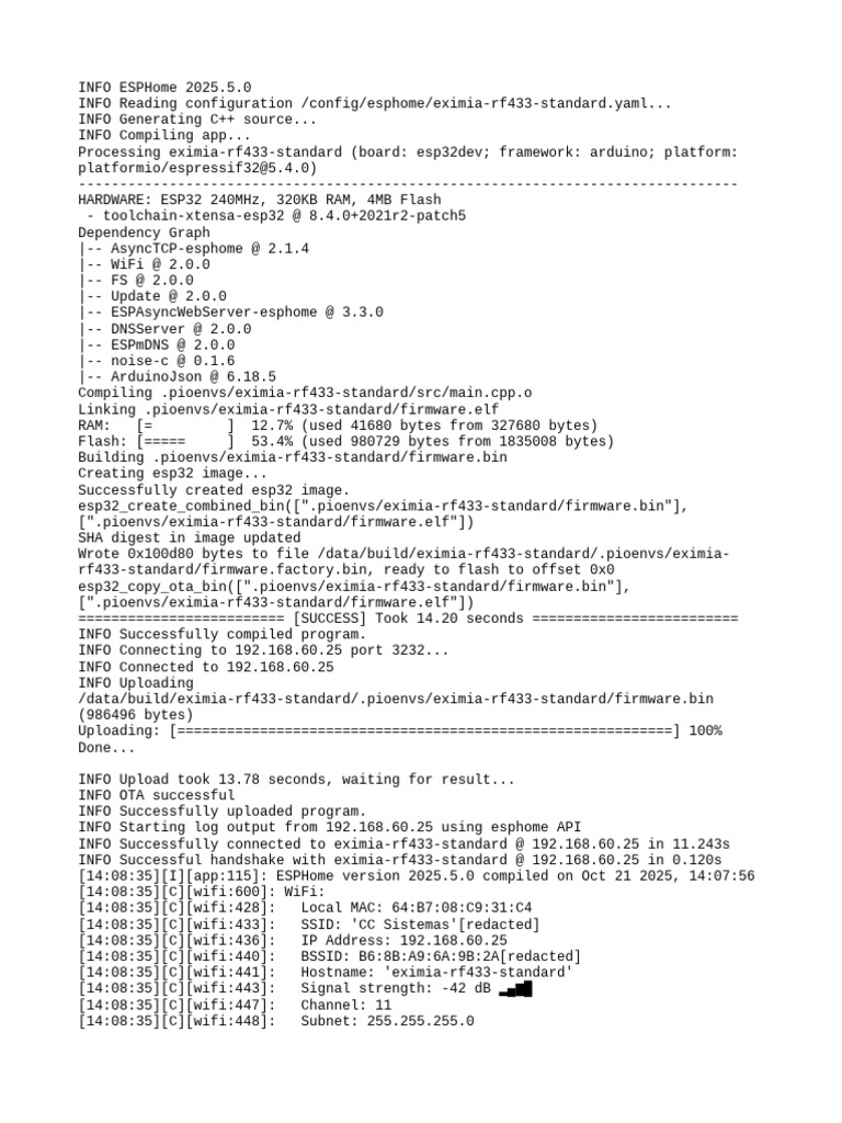 Logs Eximia-rf433-Standard Run | PDF | Computing | Computer Architecture