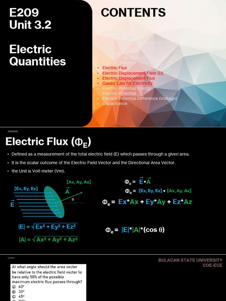 Understanding Electric Flux Concepts | PDF | Flux | Sphere