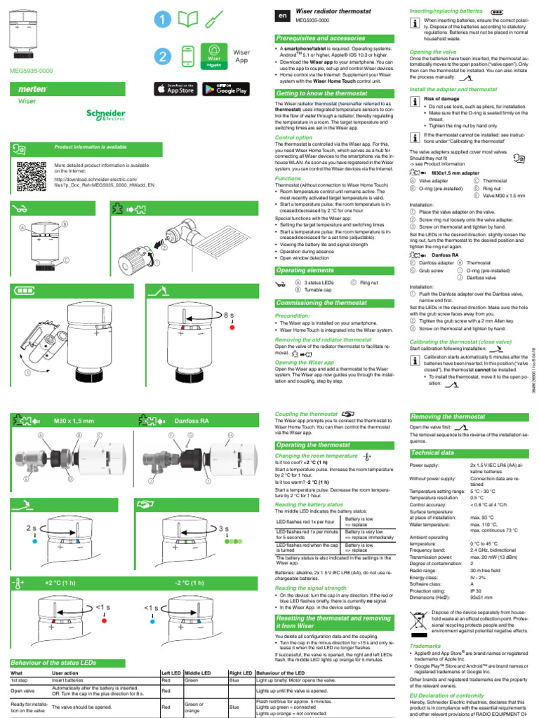 Wiser Radiator Thermostat Guide | PDF | Thermostat | Mobile App