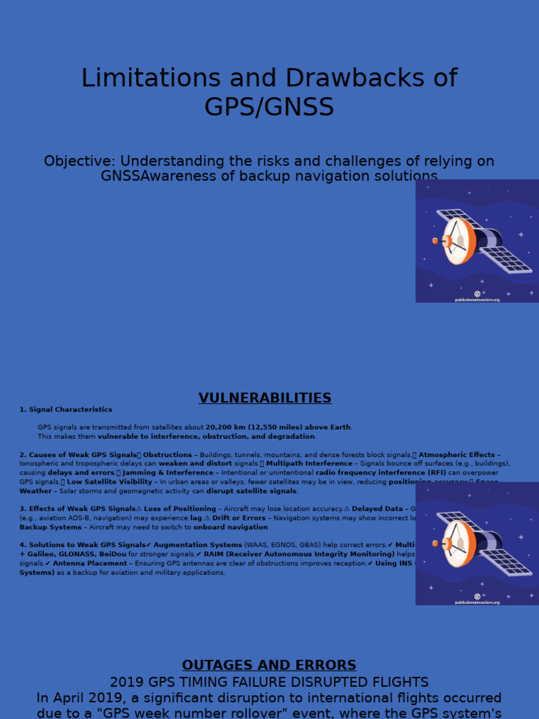 GPS/GNSS Limitations and Backup Solutions | PDF | Global Positioning ...