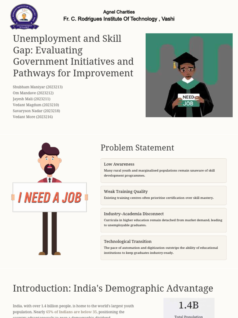 Unemployment and Skill Gap in India | PDF | Vocational Education ...