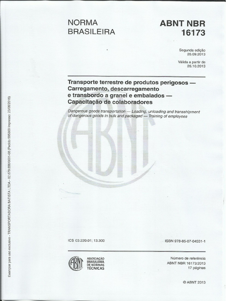 Abnt NBR 16173 | PDF