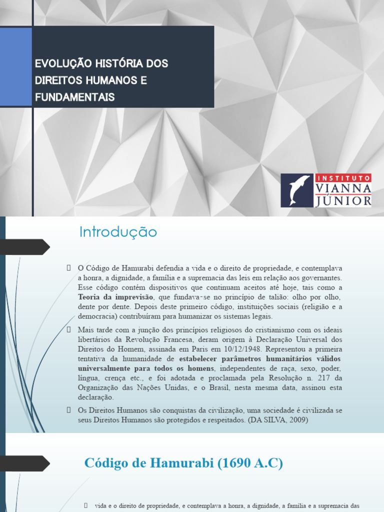 Evolução Histórica Dos D.H | PDF | Direitos Humanos | Liberdade