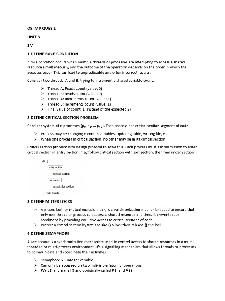 Key Concepts in Process Synchronization | PDF | Synchronization ...