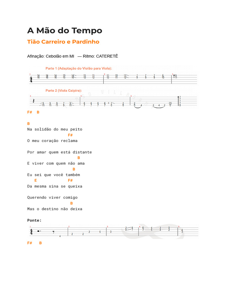 05 - A Mão Do Tempo - Tião Carreiro e Pardinho | PDF