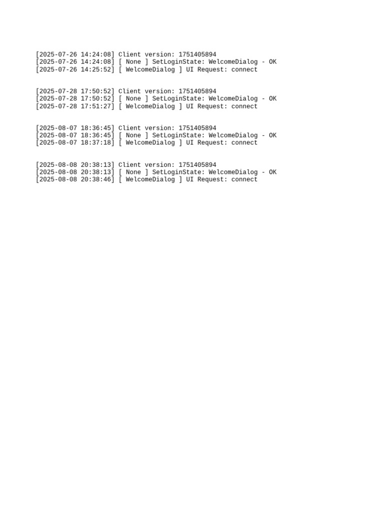 Client Login State Log Entries | PDF
