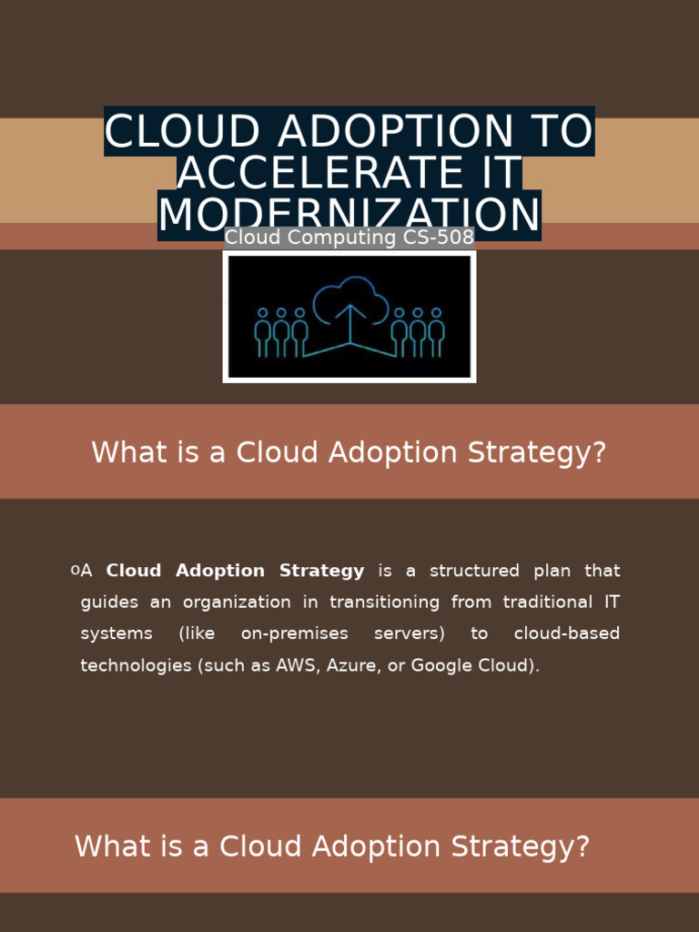 L16. Cloud Adoption To Accelerate IT Modernization | PDF | Cloud ...