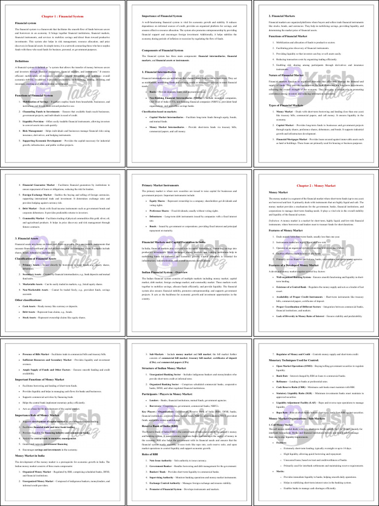 5th Sem BBA FMI Detailed Notes - Krishtalkz | PDF | Money Market ...