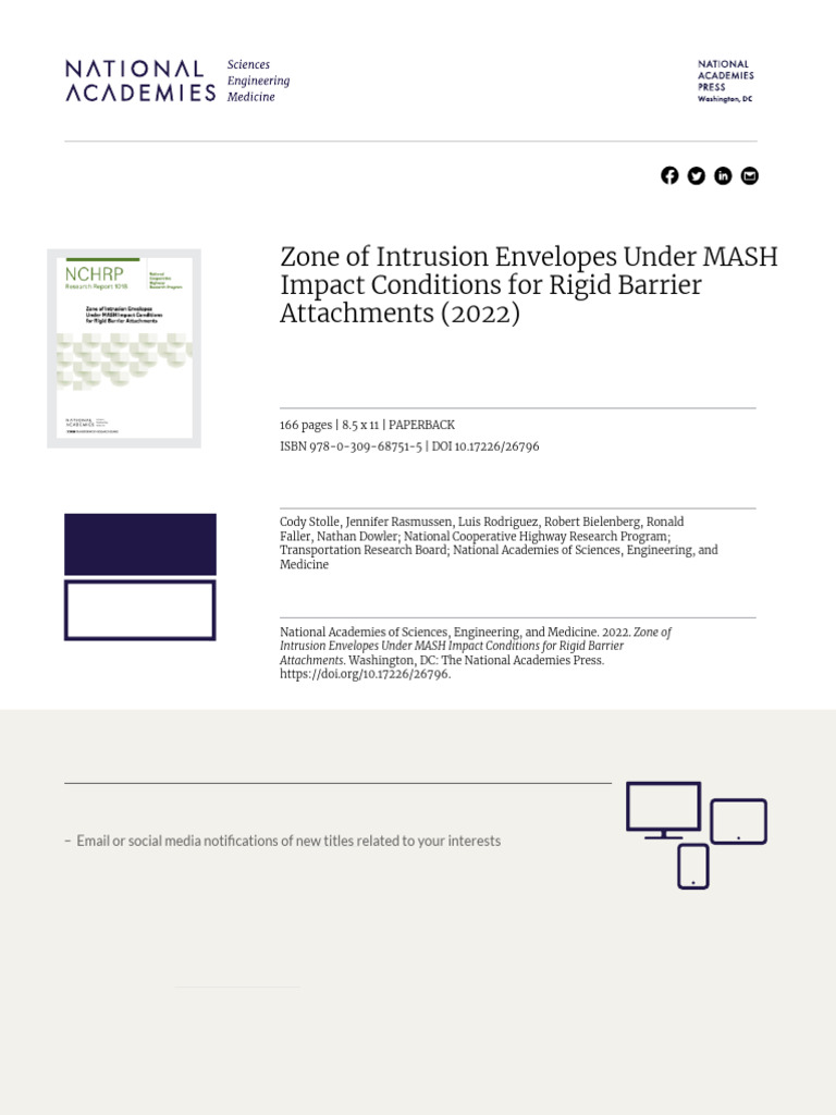 NCHRP Research Report 1018_ Zone of Intrusion Envelopes Under MASH ...
