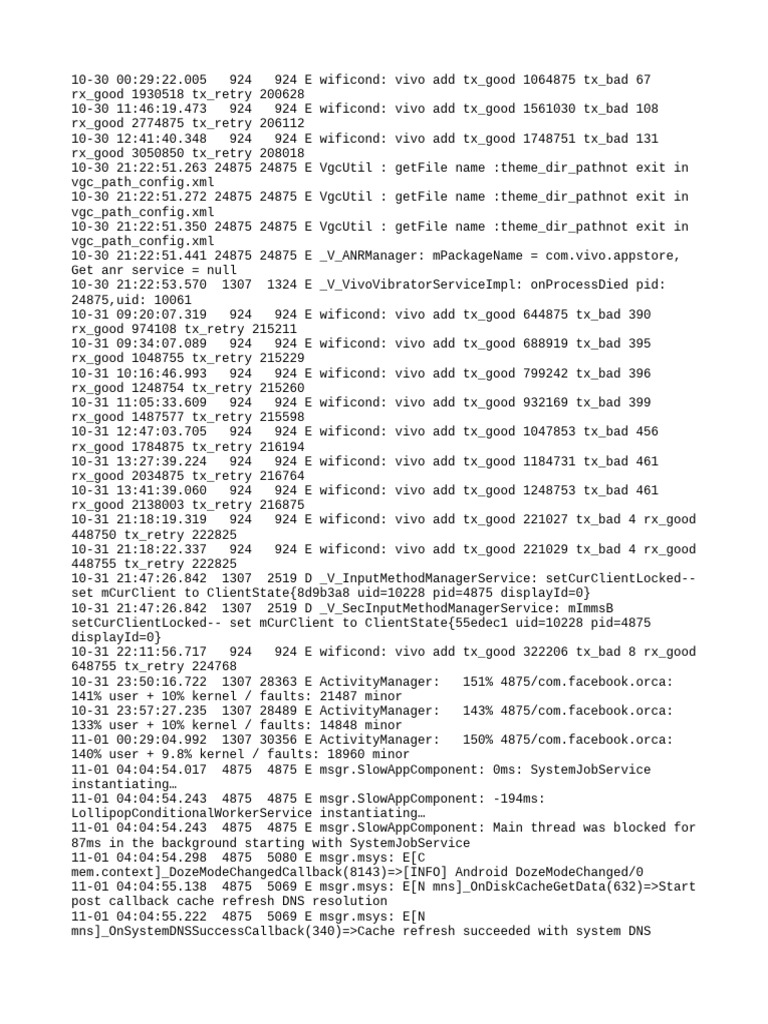 Vivo WiFi and App Performance Logs | PDF | Domain Name System ...