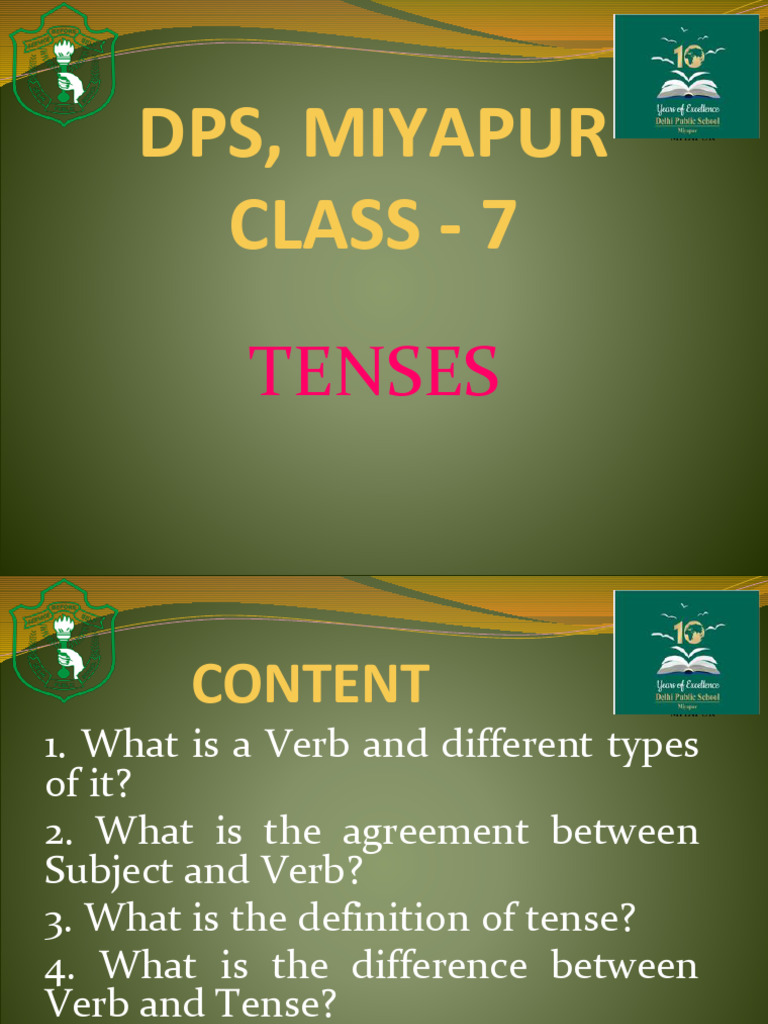 Understanding Tenses and Verbs | PDF | Subject (Grammar) | Grammatical ...