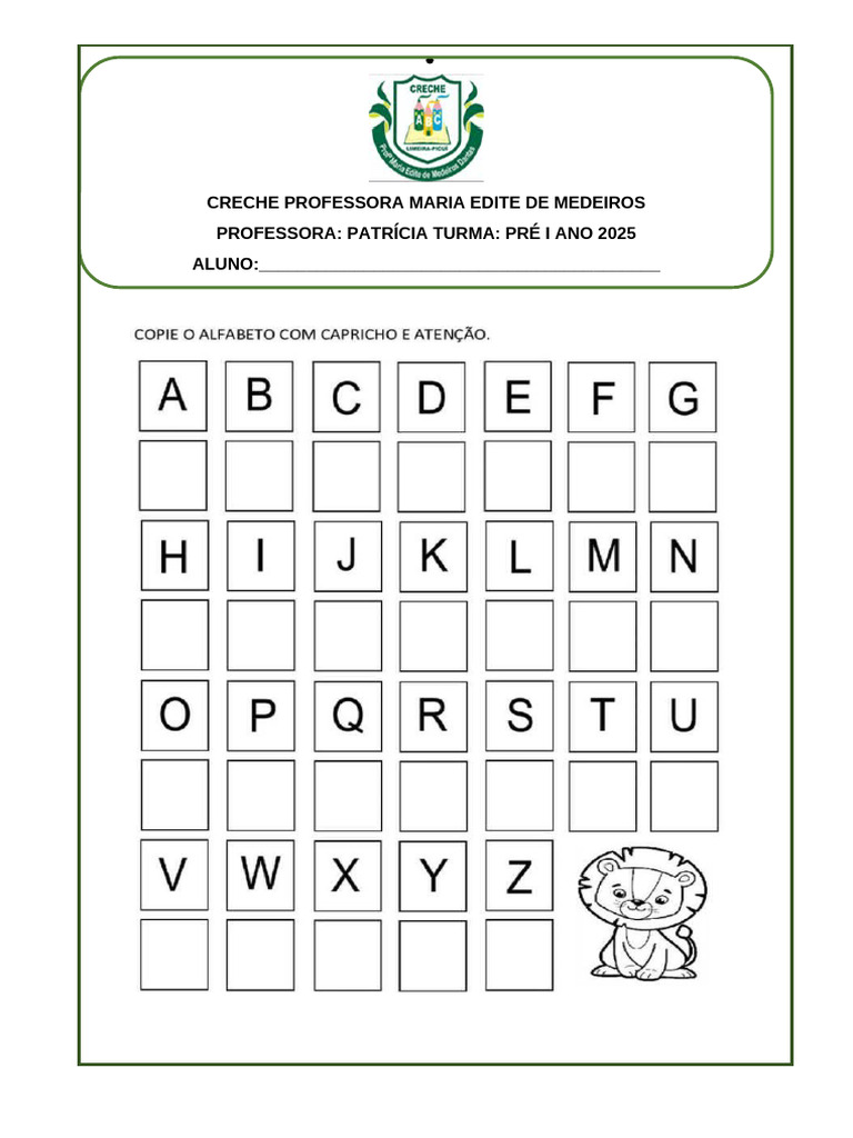 Creche Professora Maria Edite 2025 | PDF