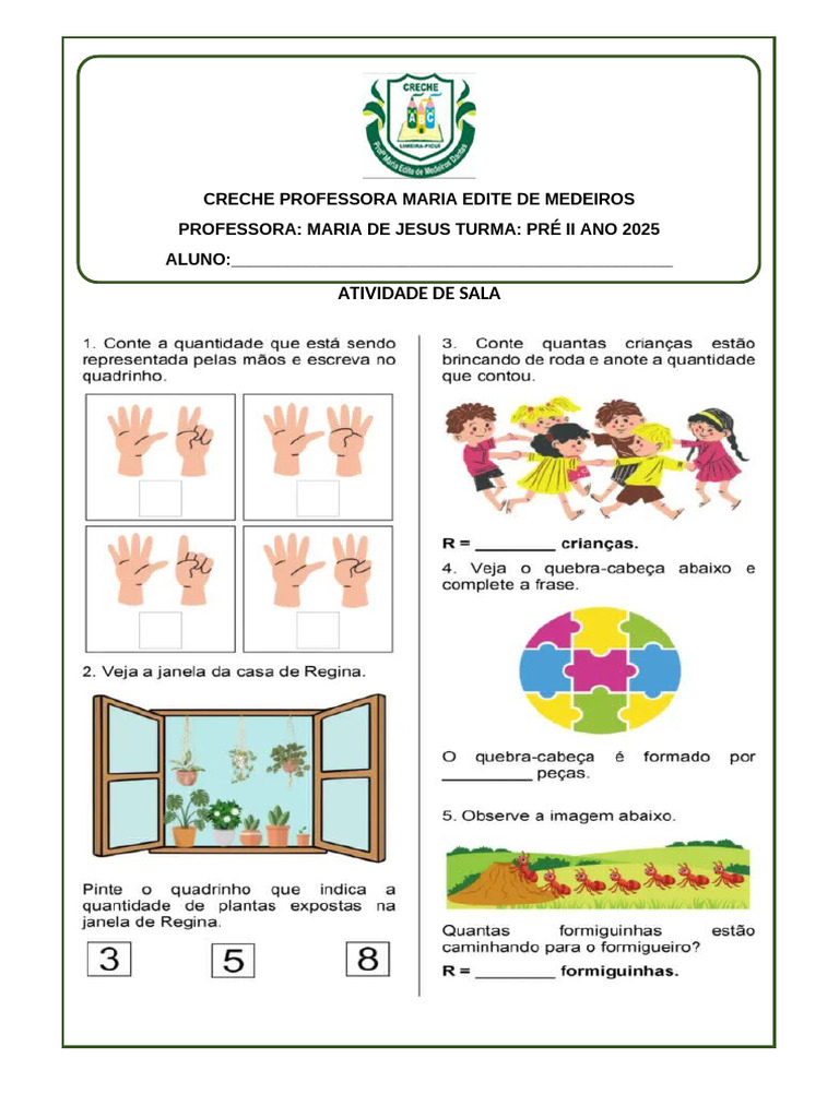 Creche Professora Maria Edite de Medeiros (1) (1) (2) (1) (2) (3) | PDF