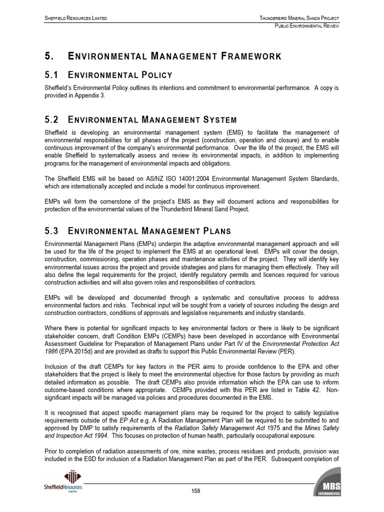 Thunderbird Project Environmental Management | PDF | Waste ...