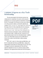 Continue Progress On A Key Trade Relationship