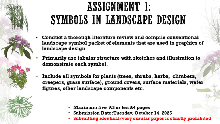 Introduction To Landscape Architecture - Assignment 1 | PDF