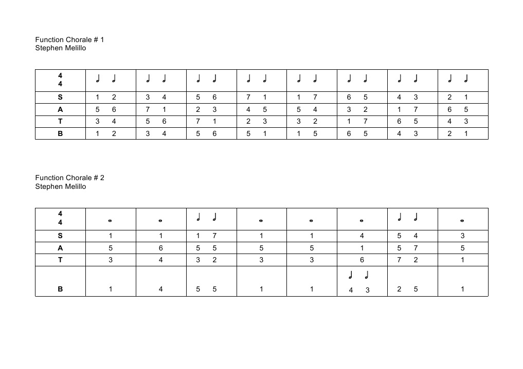 Function Chorale